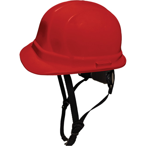 Dentec 14LIDCSCR1-RED LIDGUARD&reg; Cap Style Hardhat with Chinstrap, Meets CSA Type 1, Ratchet Suspension, Vented