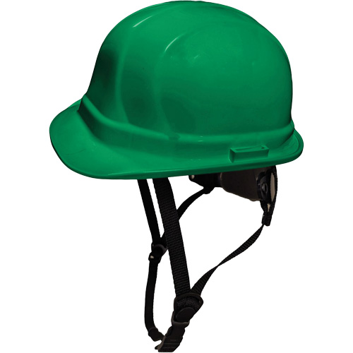 Dentec 14LIDCSCR2-GRN LIDGUARD&reg; Cap Style Hardhat with Chinstrap, Meets CSA Type 1/CSA Type 2, Ratchet Suspension, Vented