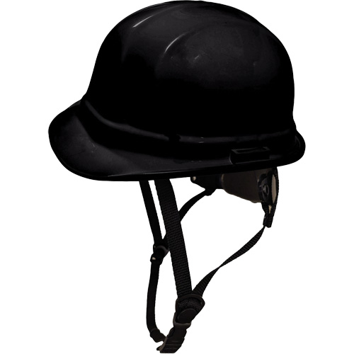 Dentec 14LIDCSCR2-BLK LIDGUARD&reg; Cap Style Hardhat with Chinstrap, Meets CSA Type 1/CSA Type 2, Ratchet Suspension, Vented