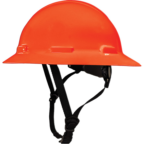 Dentec 14LIDCSFR1-ORG LIDGUARD&reg; Full Brim Hardhat with Chinstrap, Meets CSA Type 1, Ratchet Suspension, Vented