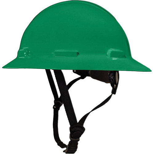 Dentec 14LIDCSFR2-GRN LIDGUARD&reg; Full Brim Hardhat with Chinstrap, Meets CSA Type 2, Ratchet Suspension, Vented