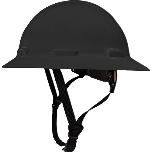 Dentec 14LIDCSFR2-BLK LIDGUARD&reg; Full Brim Hardhat with Chinstrap, Meets CSA Type 2, Ratchet Suspension, Vented