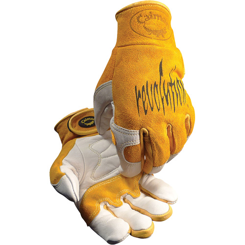 PIP Global Safety GP1828/M Caiman&reg; Premium TIG/MIG Welder's Gloves with Hook & Loop Closure, Split Cowhide, Size Medium
