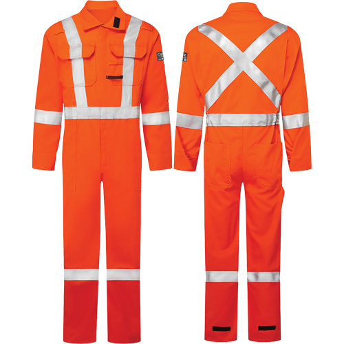 IFR Workwear ASO408-42T Avenger 7 oz. Coveralls, Size 42 Tall, High-Visibility Orange