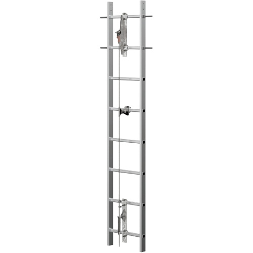 PIP Global Safety VGG/40FT Syst&egrave;me antichute &agrave; c&acirc;ble pour &eacute;chelle verticale VI-Go, Acier galvanis&eacute;