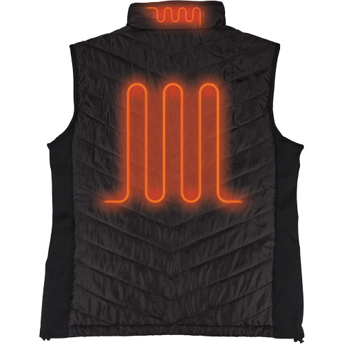 Ergodyne 41701 N-Ferno&reg; Rechargeable Heated Vest with Battery Power Bank, Men's/Unisex/Women's, Small, Black