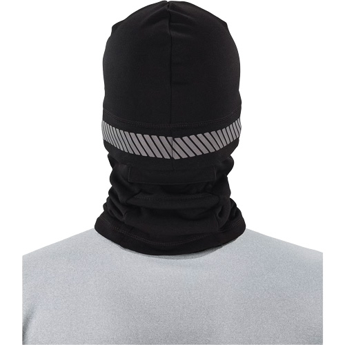 Ergodyne 16861 Passe-montagne r&eacute;fl&eacute;chissant 3-en-1 N-Ferno, Polyester, Noir