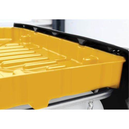 Denios K22-0184 Full Size 30 Gal. Yellow Chemically-Resistant Polyethylene IBC Funnel