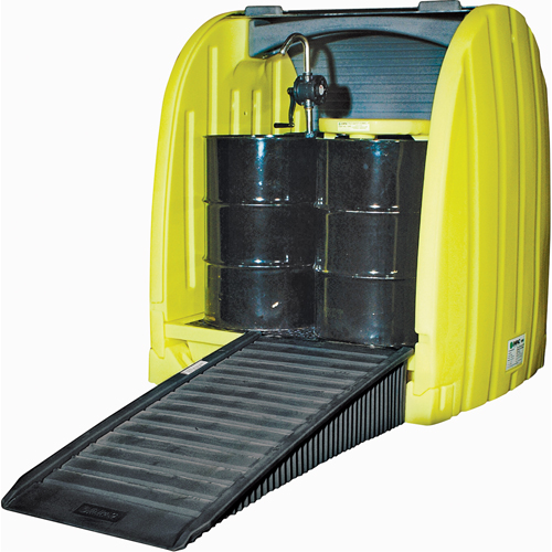 Enpac 4064-YE-D Drum Hardcover & Spillpallet, 65" L x 58" W x 69" H, 6000 lbs. Load Capacity