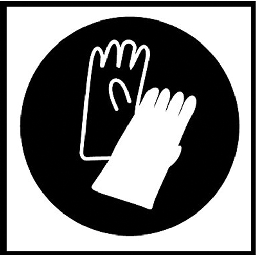 Brady 58555 &eacute;tiquettes avec pictogramme Right to Know - Gants, Vinyle, Feuille, 5/8" lo x 3/4" la