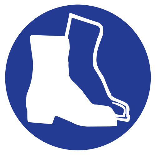 Brady 58561 Right to Know Pictogram Labels -Boots, Vinyl, Sheet, 1" L x 1-1/8" W