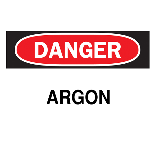 Accuform NMC MCHL166VP Enseigne  Argon , 7" x 10", Plastique, Anglais