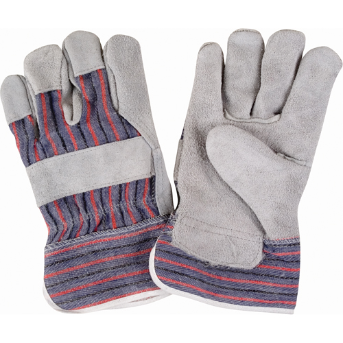 Produits de sécurité Zenith SM575 Gants d'ajusteur rugueux, Grand, Paume en Cuir de vache refendu, Doublure en Coton
