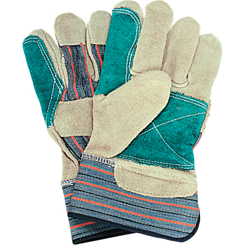 Produits de sécurité Zenith SM578 Gants d'ajusteur avec paume double, Grand, Paume en Cuir de vache refendu, Doublure en Coton