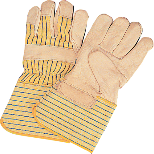 Zenith Safety Products SM583 Standard-Duty Dry-Palm Fitters Gloves, Large, Grain Cowhide Palm, Cotton Inner Lining
