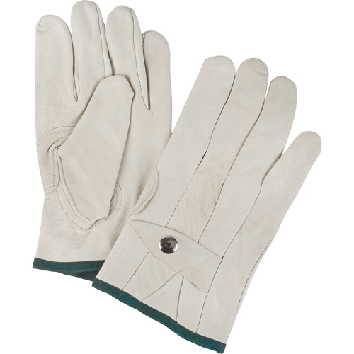 Zenith Safety Products SM589 Standard-Duty Ropers Gloves, Medium, Grain Cowhide Palm