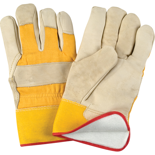 Produits de sécurité Zenith SDL891 Gant pour ajusteur doubl&eacute;s pour l'hiver r&eacute;sistant &agrave; l'abrasion, T-Grand, Paume en Cuir fleur de vache, Doublure en Molleton de mousse