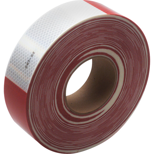 3M 983-326-2X50 Mat&eacute;riaux de perceptibilit&eacute; 3M Scotchlite Diamond Grade s&eacute;rie 984, 2" la x 150' lo, Rouge & blanc