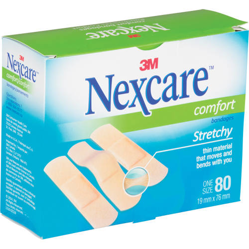 3M CS102 Bandages confortables Nexcare, Rectangulaire/carr&eacute;e, 3", Tissu, St&eacute;rile