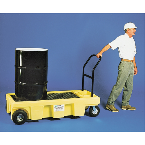 Enpac 5200-YE-A Poly-Spillcart Cart ATC, 66.5" L x 29" W x 46.9" H, 57 US gal. Spill Cap.