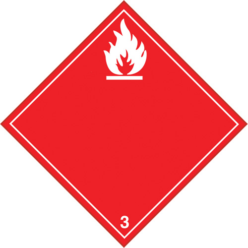 Brady 09048 Flammable Gases TDG Placard, Plastic
