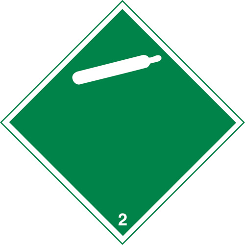 Brady 09025 Non-Toxic Gas TDG Placard, Adhesive Vinyl