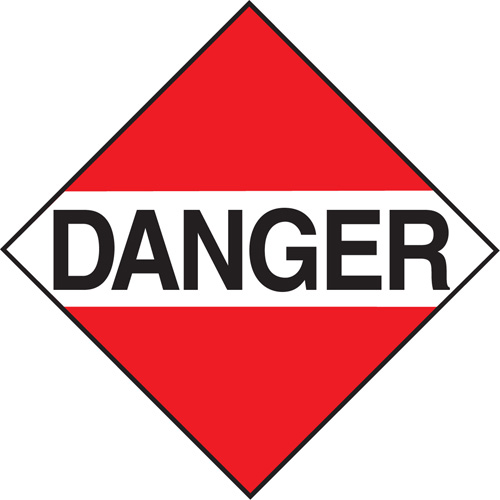 Brady 09039 Miscellaneous Danger TDG Placard, Vinyl