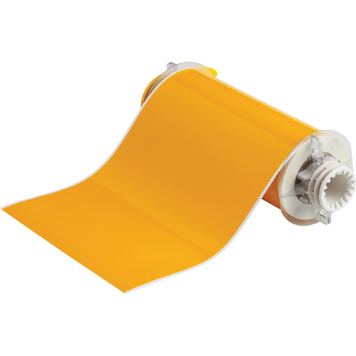 Brady 13552 Indoor-Outdoor Label Printer Tape, Vinyl, Yellow, 8" Width