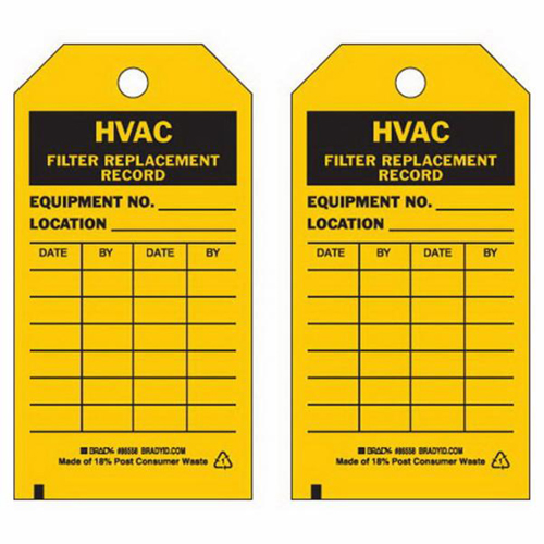 Brady 86558 &eacute;tiquettes de rapport d'inspection, Polyester, 3" la x 5-3/4" h, Anglais