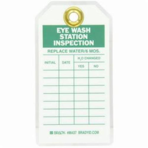 Brady 86437 &eacute;tiquettes de rapport d'inspection, Polyester, 3" la x 5-3/4" h, Anglais