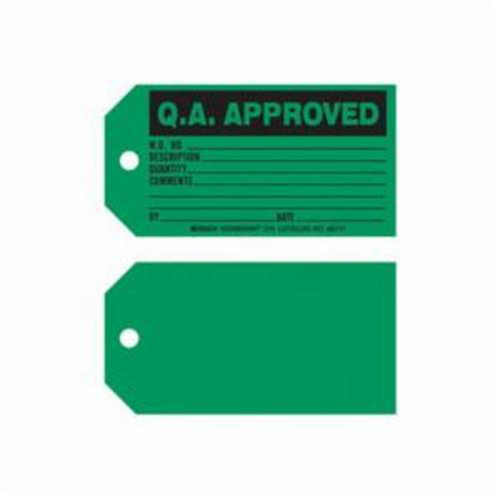 Brady 86771 "Q.A. Approved" Production Tags, Paper, 5-3/4" W x 3" H, English