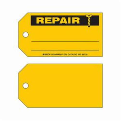 Brady 86776 Product Maintenance Tags, Paper, 5-3/4" W x 3" H, English