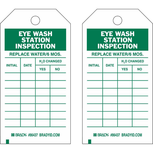 Brady 86499 &eacute;tiquettes de rapport d'inspection, Polyester, 4" la x 7" h, Anglais