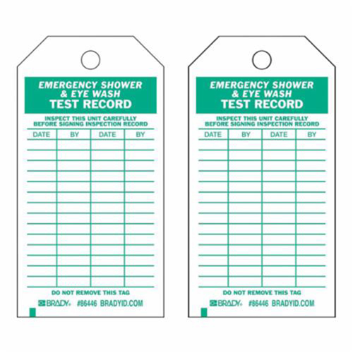 Brady 86508 &eacute;tiquettes pour r&eacute;sultats de test, Polyester, 4" la x 7" h, Anglais