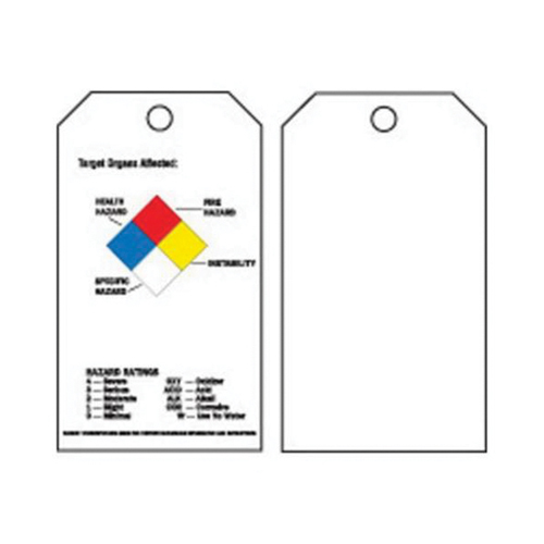 Brady 76228 &eacute;tiquettes du droit &agrave; l'information, Polyester, 3" la x 5-3/4" h, Anglais