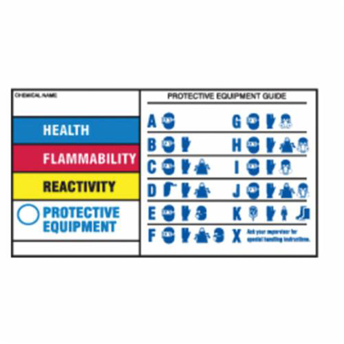 Brady 60333 &eacute;tiquettes de protection pour &eacute;quipement, Polyester, Feuille, 5" lo x 3" la