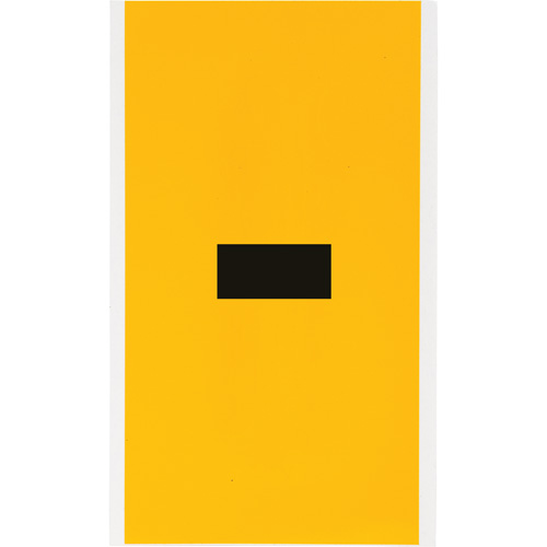 Brady 1570-DSH Individual Number & Letter Label, Dash (-), 6" H, Black on Yellow