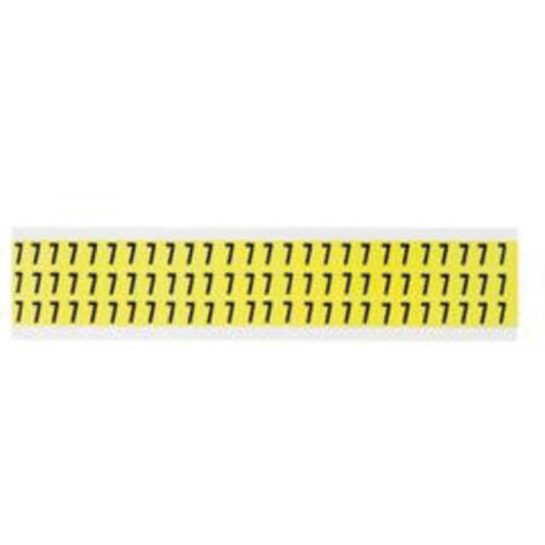 Brady 3410-7 Repositionable Individual Number and Letter Label, 7, 3/8" H, Black on Yellow