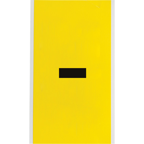 Brady 3470-DSH Repositionable Individual Number & Letter Label, Dash (-), 6" H, Black on Yellow