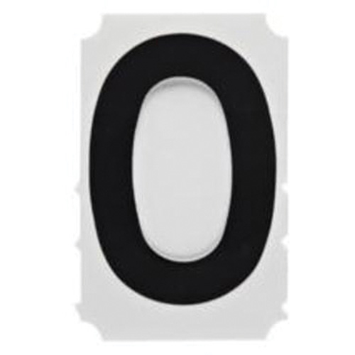Brady 5010P-0 Quick-Align&reg; Individual Gothic Number and Letter Labels, 0, 1" H, Black