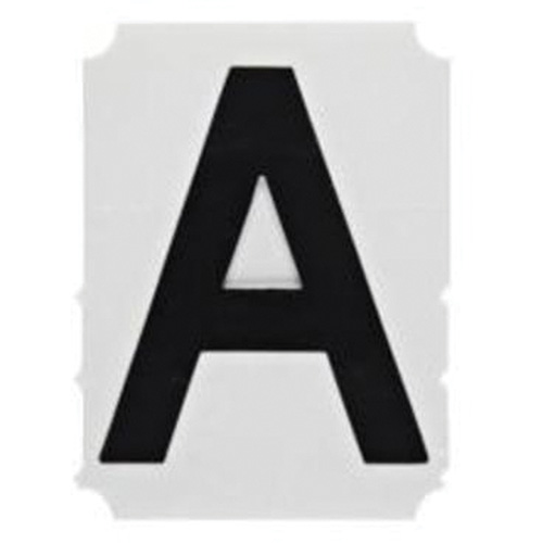Brady 5010P-A Quick-Align&reg; Individual Gothic Number and Letter Labels, A, 1" H, Black