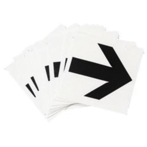 Brady 5010P-ARO Quick-Align&reg; Individual Gothic Number and Letter Labels, Arrow Symbol, 1" H, Black