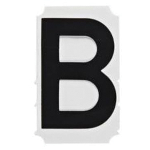 Brady 5010P-B Quick-Align&reg; Individual Gothic Number and Letter Labels, B, 1" H, Black