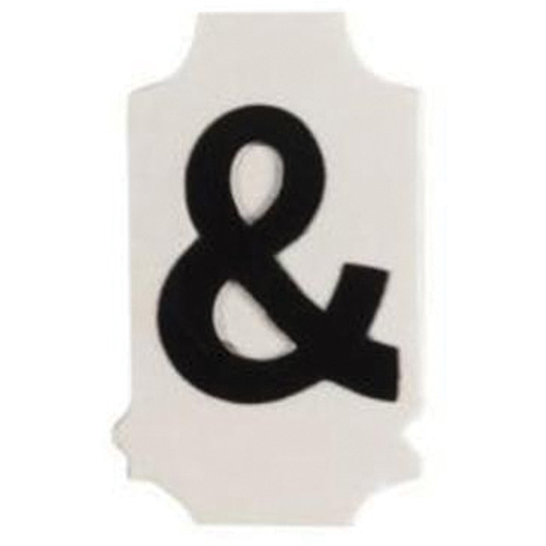 Brady 5050P-2 Quick-Align&reg; Individual Gothic Number and Letter Labels, 2, 2" H, Black