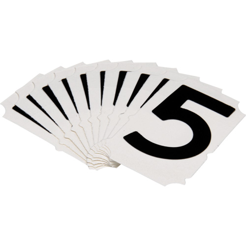 Brady 5050P-5 Quick-Align&reg; Individual Gothic Number and Letter Labels, 5, 2" H, Black