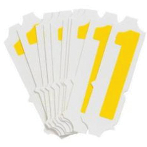 Brady 5060P-1 Quick-Align&reg; Individual Gothic Number and Letter Labels, 1, 2" H, Yellow
