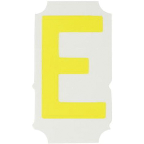Brady 5060P-E &eacute;tiquettes de lettres et chiffres gothiques individuels Quick-Align, E, 2" h, Jaune