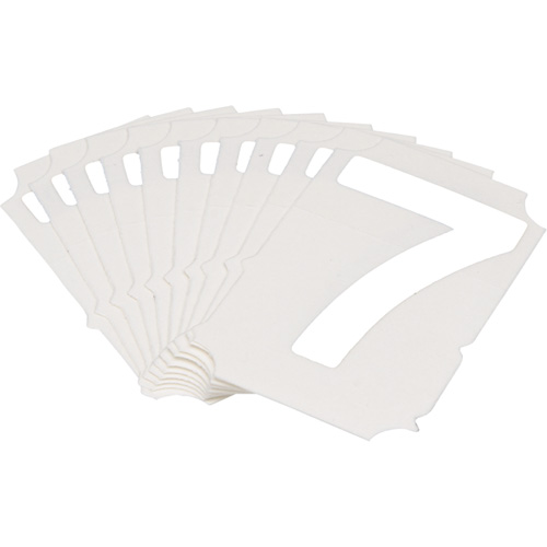 Brady 5080P-7 Quick-Align&reg; Individual Gothic Number and Letter Labels, 7, 2" H, White