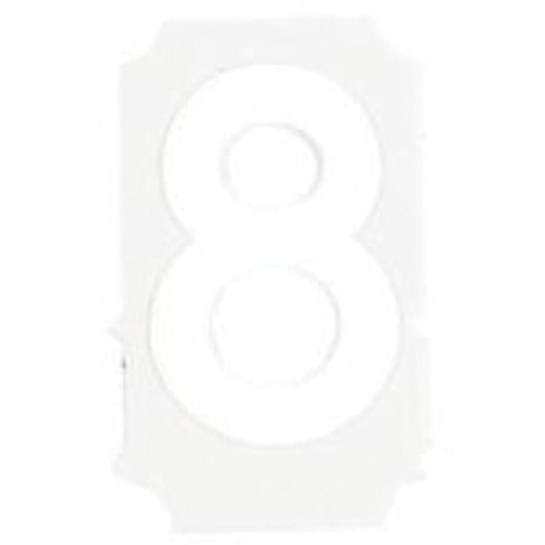 Brady 5080P-8 &eacute;tiquettes de lettres et chiffres gothiques individuels Quick-Align, 8, 2" h, Blanc