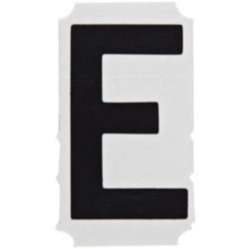 Brady 5100P-E Quick-Align&reg; Individual Gothic Number and Letter Labels, E, 3" H, Black